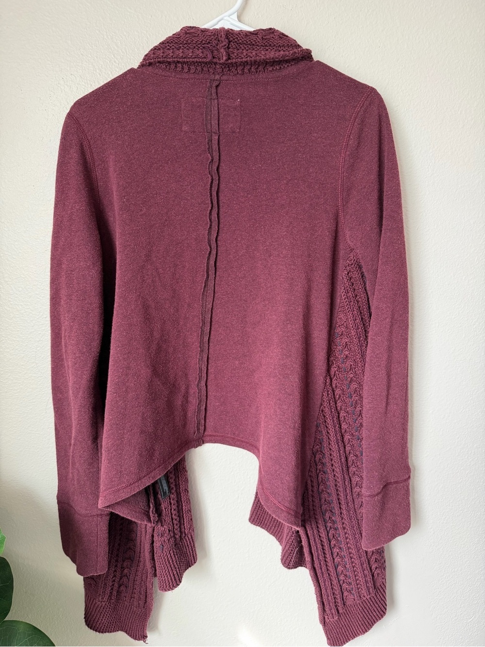 Anthropologie Burgundy Knit Cardigan Boho Cottagecore Twilight M Fall Sweater - Picture 4 of 4